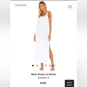 White Vitamin A dress from revolve! New with tags, never worn